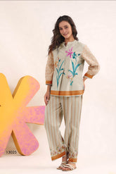 Pastel Floral Printed Co-Ord Set – Style 13025
